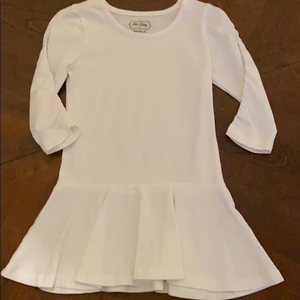 Sew Sassy white, 3/4 length flared tunic